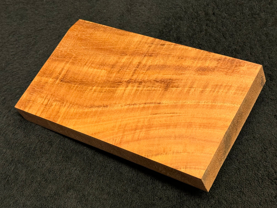 Hawaiian Curly Koa Wood Billet - 7" x 3.875+" x 0.75+"