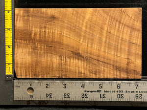 Hawaiian Curly Koa Wood Billet - 7" x 3.875+" x 0.75+"