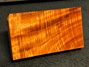 Hawaiian Curly Koa Wood Billet - 7" x 3.875+" x 0.75+"