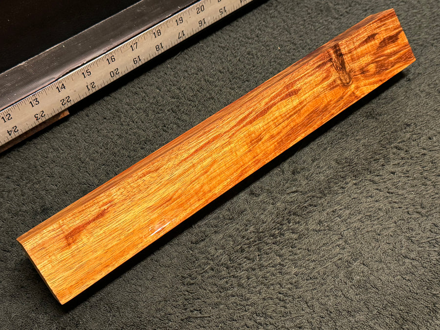 Hawaiian Curly Koa Wood Billet - 14.25" x 2" x 1.125+"