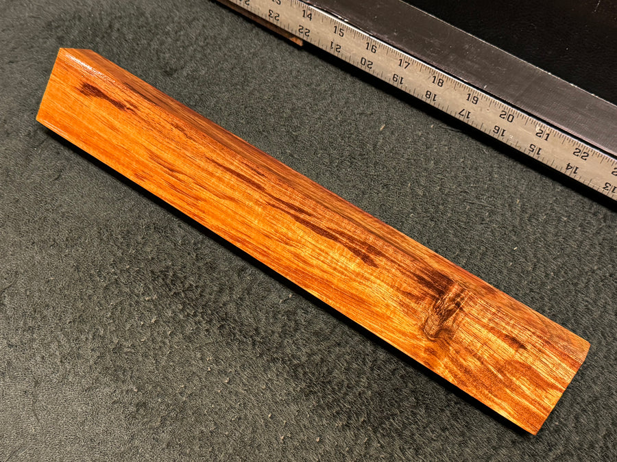 Hawaiian Curly Koa Wood Billet - 14.25" x 2" x 1.125+"