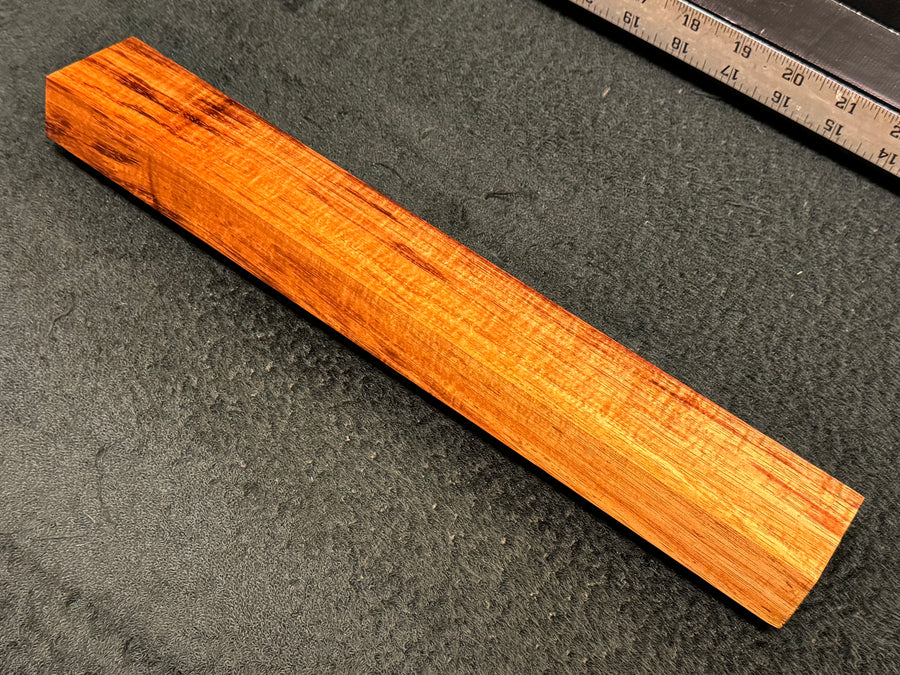 Hawaiian Curly Koa Wood Billet - 14.25" x 2" x 1.125+"