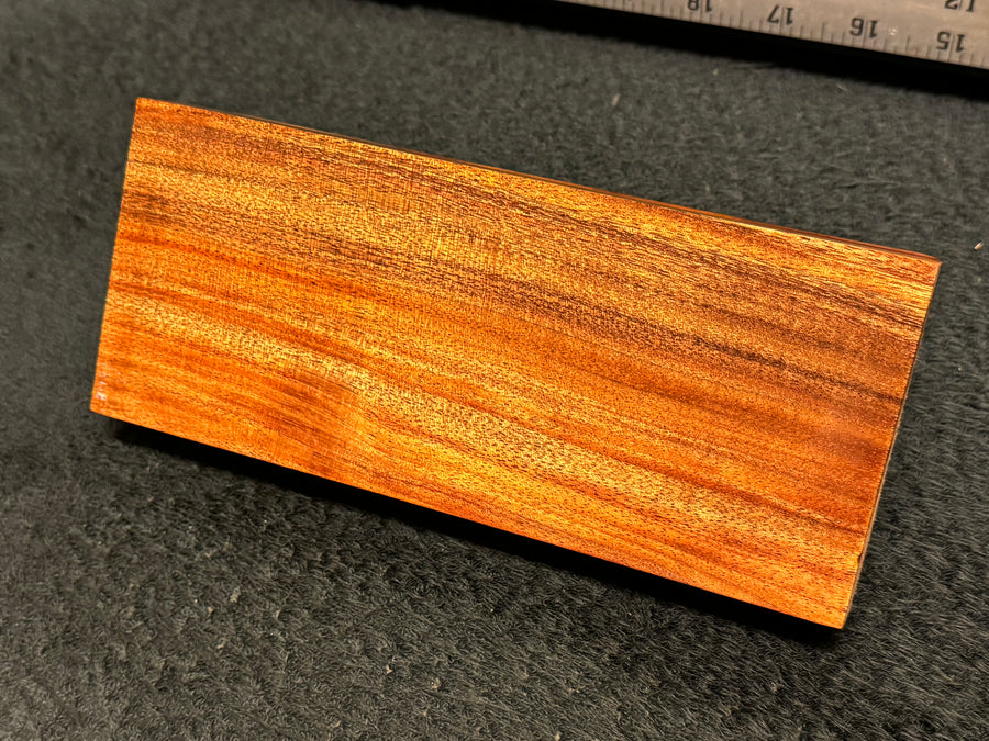 Hawaiian Curly Koa Wood Billet - 7.875" x 3.25+" x 1"