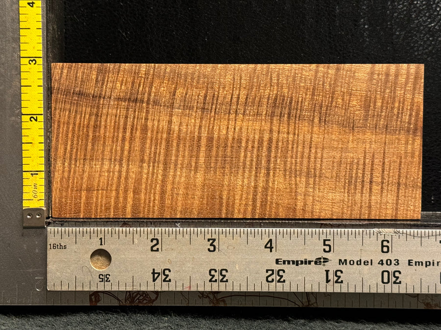 Hawaiian Curly Koa Wood Billet - 6.5" x 2.75" x 0.5"