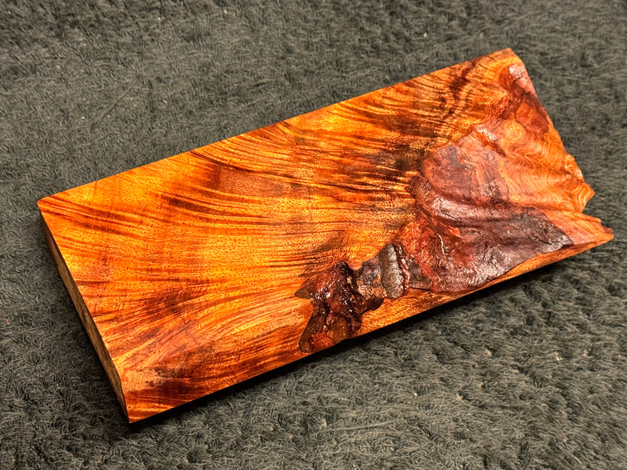 Hawaiian Curly Koa Wood Billet - 6.75" x 3" x 0.875"