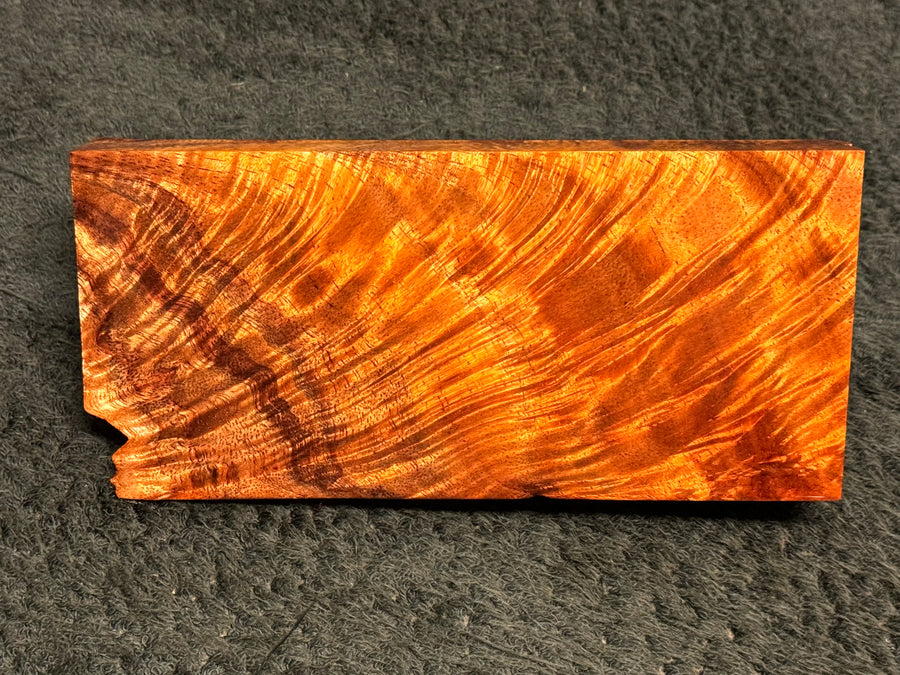 Hawaiian Curly Koa Wood Billet - 6.75" x 3" x 0.875"