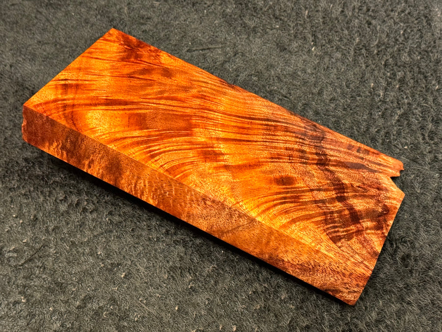 Hawaiian Curly Koa Wood Billet - 6.75" x 3" x 0.875"