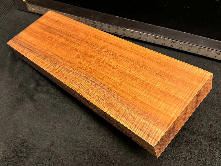 Hawaiian Curly Koa Wood Billet - 22" x 7" x 1.875"