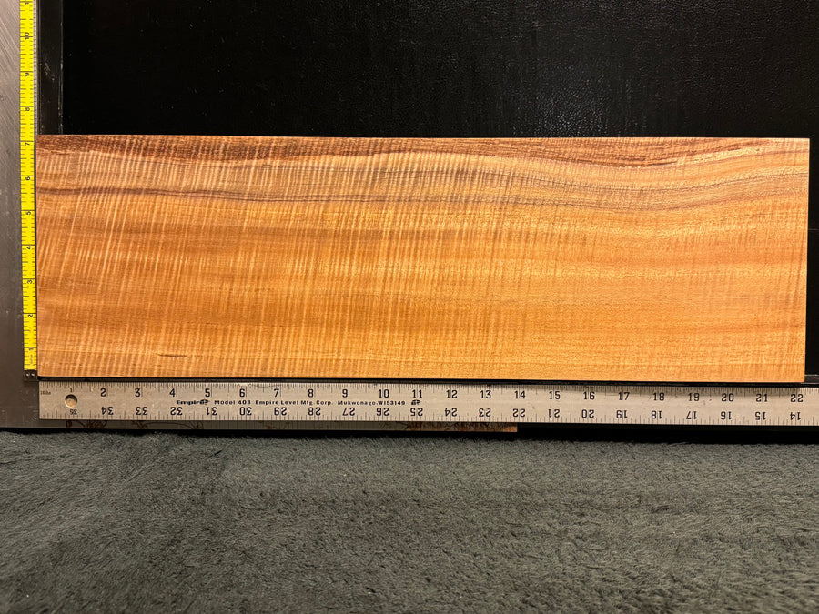 Hawaiian Curly Koa Wood Billet - 22" x 7" x 1.875"