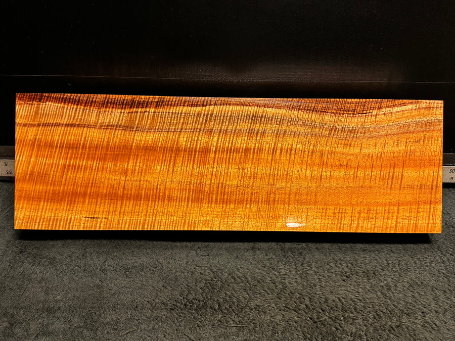 Hawaiian Curly Koa Wood Billet - 22" x 7" x 1.875"