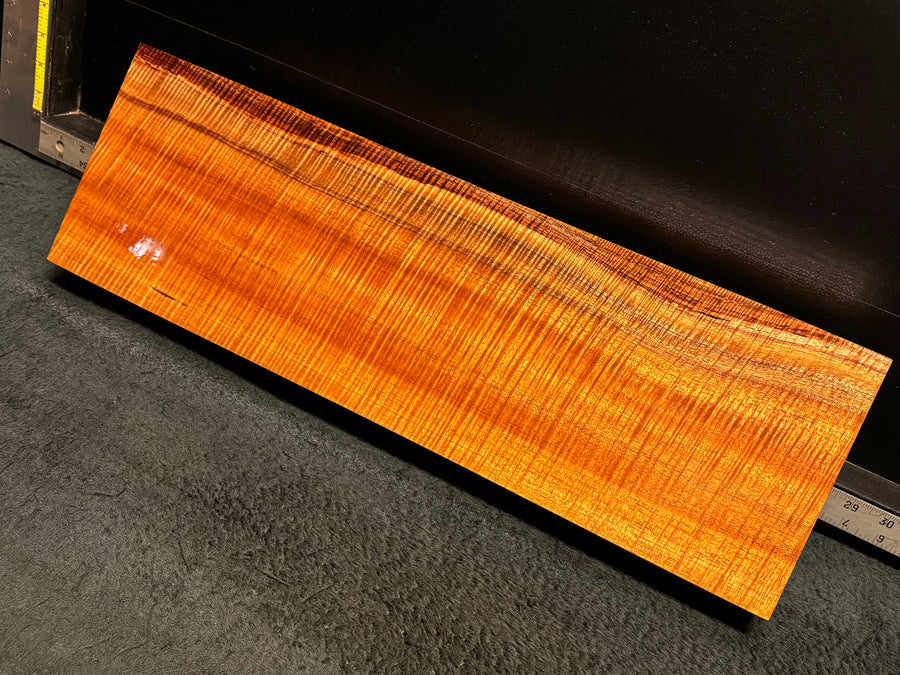 Hawaiian Curly Koa Wood Billet - 22" x 7" x 1.875"