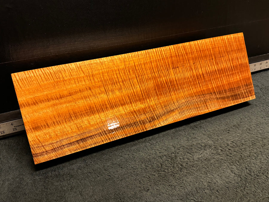 Hawaiian Curly Koa Wood Billet - 22" x 7" x 1.875"