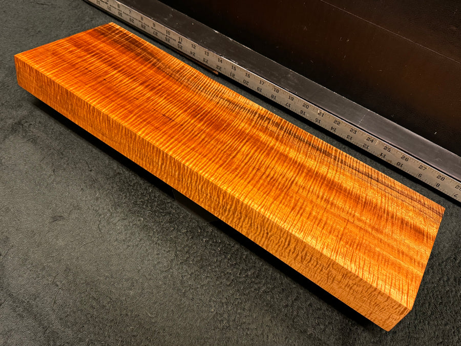 Hawaiian Curly Koa Wood Billet - 22" x 7" x 1.875"