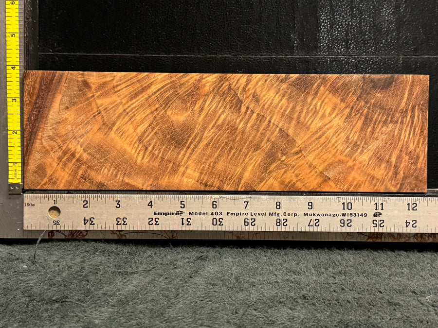 York Custom Curly Koa Wood Billet - 12.5" x 3.625" x 0.875"