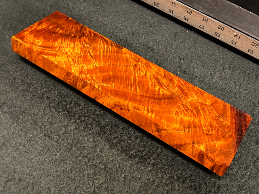 York Custom Curly Koa Wood Billet - 12.5" x 3.625" x 0.875"