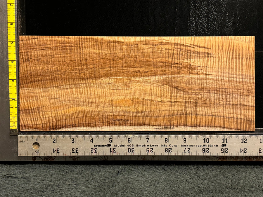 Hawaiian Curly Koa Wood Billet - 12.5" x 5.125" x 1+"