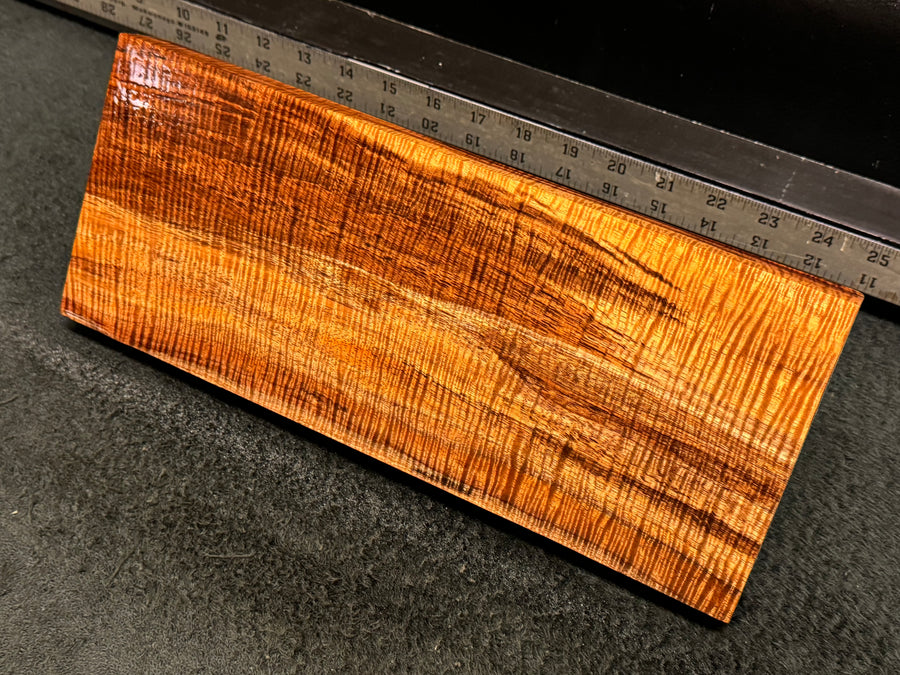 Hawaiian Curly Koa Wood Billet - 12.5" x 5.125" x 1+"