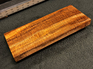 Hawaiian Curly Koa Wood Billet - 12.5" x 5.125" x 1+"