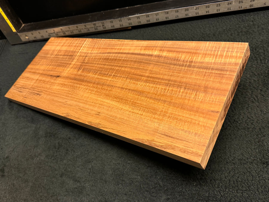 Hawaiian Curly Koa Wood Billet - 22" x 8.5" x 1"