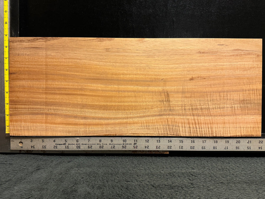 Hawaiian Curly Koa Wood Billet - 22" x 8.5" x 1"