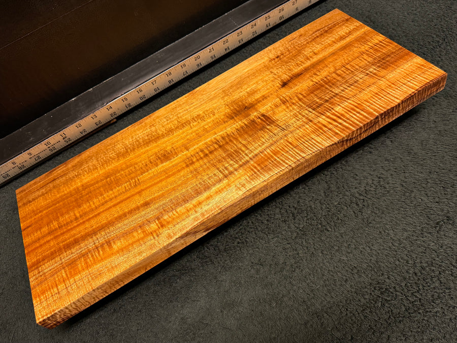 Hawaiian Curly Koa Wood Billet - 22" x 8.5" x 1"