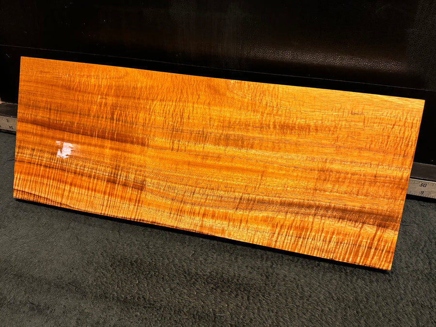 Hawaiian Curly Koa Wood Billet - 22" x 8.5" x 1"