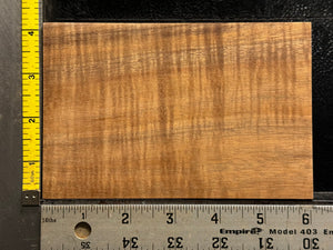 Hawaiian Curly Koa Wood Billet - 6" x 3.875+" x 0.75+"