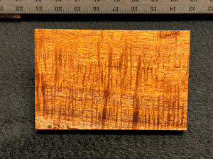 Hawaiian Curly Koa Wood Billet - 6" x 3.875+" x 0.75+"