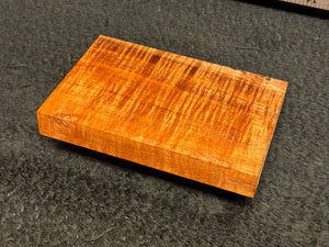 Hawaiian Curly Koa Wood Billet - 6" x 3.875+" x 0.75+"