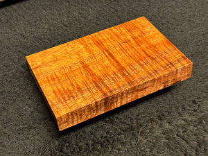 Hawaiian Curly Koa Wood Billet - 6" x 3.875+" x 0.75+"