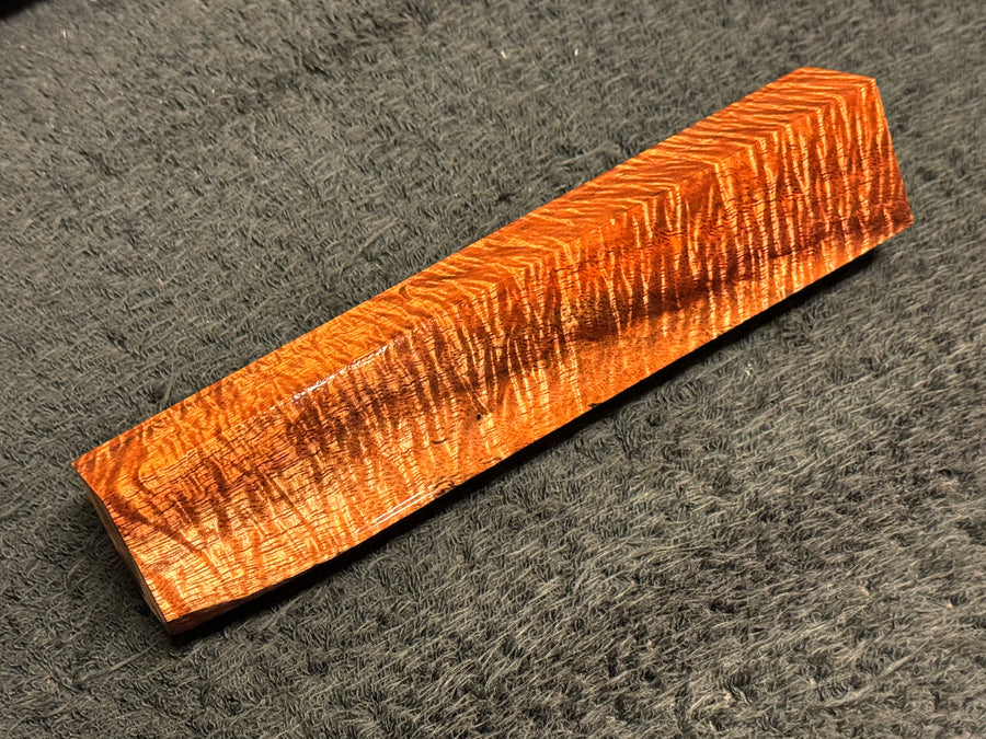 Hawaiian Curly Koa Wood Billet - 6.75" x 1.25+" x 0.875+"