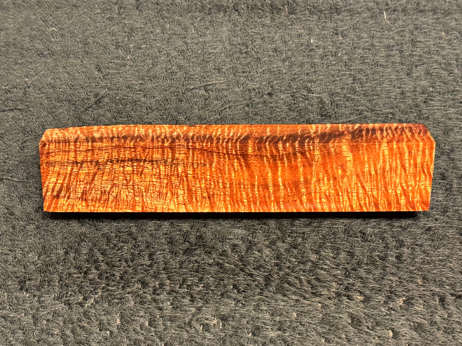 Hawaiian Curly Koa Wood Billet - 6.75" x 1.25+" x 0.875+"