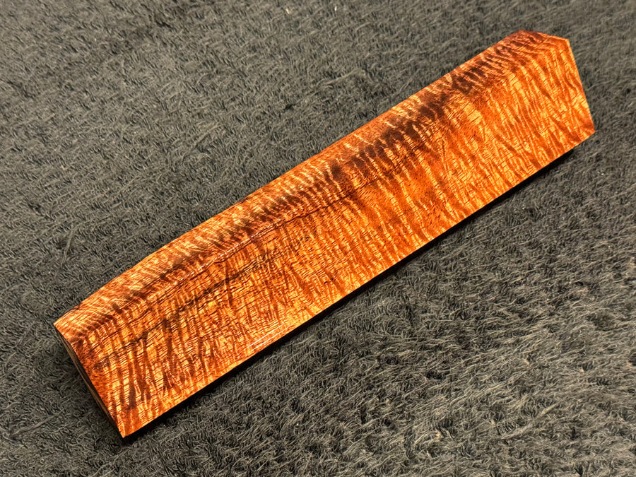 Hawaiian Curly Koa Wood Billet - 6.75" x 1.25+" x 0.875+"