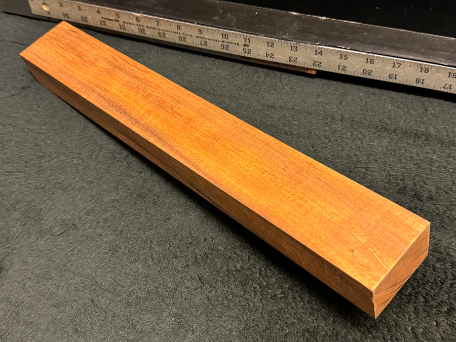 Hawaiian Curly Koa Wood Billet - 18" x 2.375+" x 1.375+"