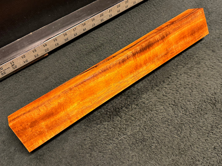 Hawaiian Curly Koa Wood Billet - 18" x 2.375+" x 1.375+"