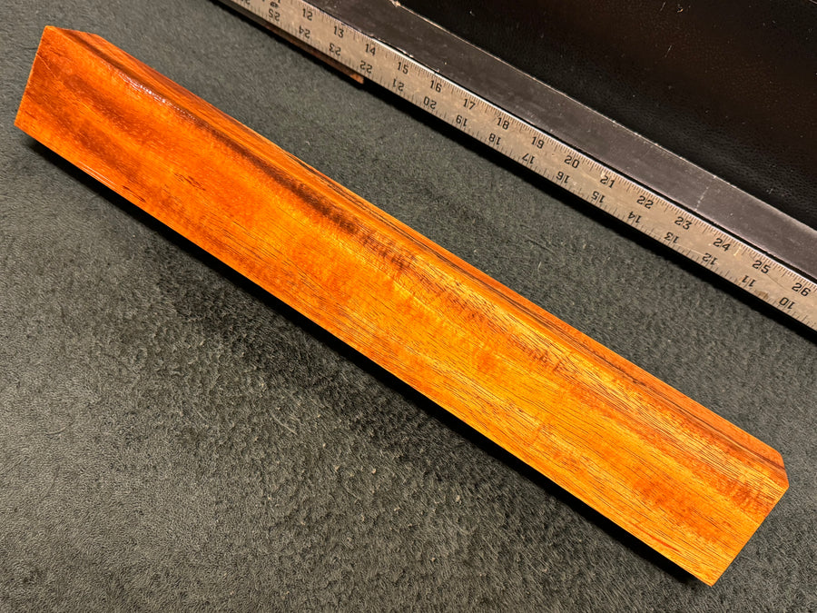 Hawaiian Curly Koa Wood Billet - 18" x 2.375+" x 1.375+"