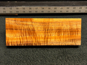 Hawaiian Curly Koa Wood Billet - 9" x 3.375" x 1.125"