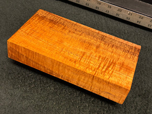 Hawaiian Curly Koa Wood Billet - 9.25" x 5" x 1.75"