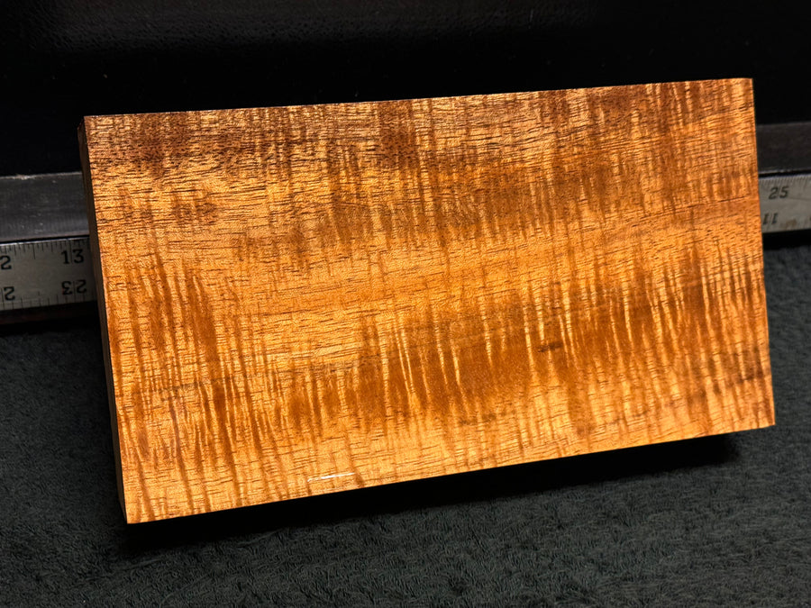 Hawaiian Curly Koa Wood Billet - 9.25" x 5" x 1.75"