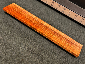 Hawaiian Curly Koa Wood Billet - 12" x 2.25+" x 0.375"