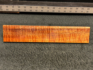 Hawaiian Curly Koa Wood Billet - 12" x 2.25+" x 0.375"