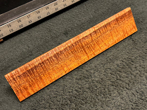 Hawaiian Curly Koa Wood Billet - 12" x 2.25+" x 0.375"