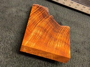 Hawaiian Curly Koa Wood Billet - 6" x 5+" x 1+"