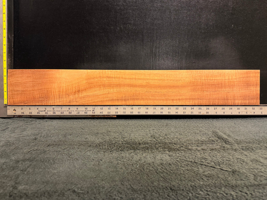 Hawaiian Curly Koa Wood Billet - 32.75" x 4.625" x 1"