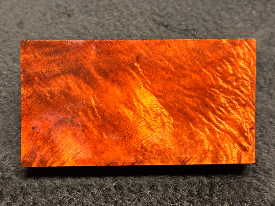 Hawaiian Curly Koa Wood Billet - 5.5" x 3" x 1"