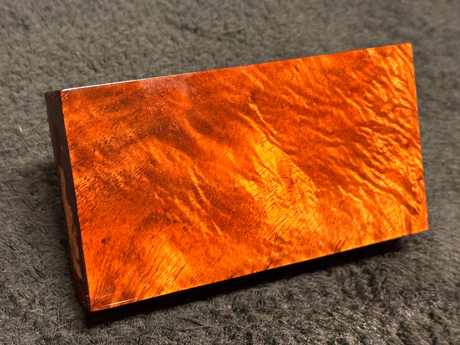 Hawaiian Curly Koa Wood Billet - 5.5" x 3" x 1"