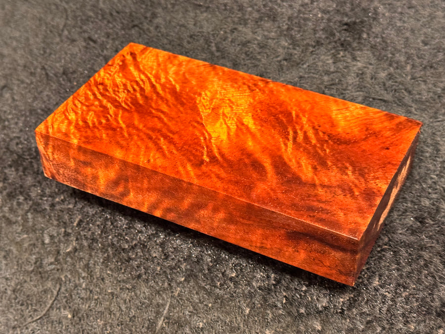 Hawaiian Curly Koa Wood Billet - 5.5" x 3" x 1"