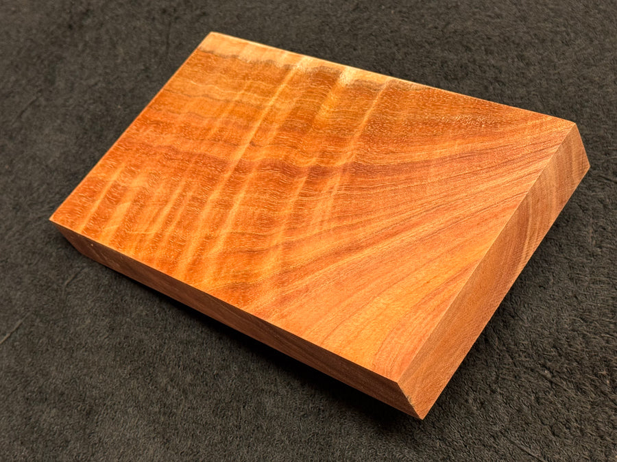 Hawaiian Curly Koa Wood Billet - 8" x 4.875+" x 1+"