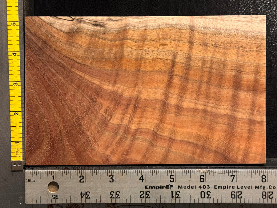 Hawaiian Curly Koa Wood Billet - 8" x 4.875+" x 1+"
