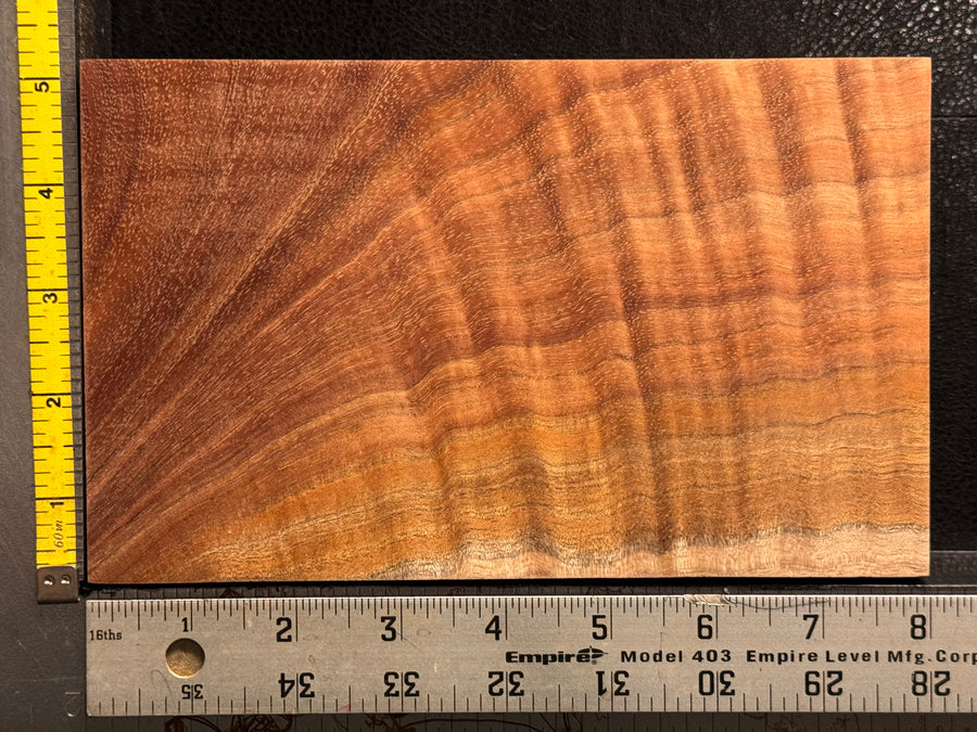 Hawaiian Curly Koa Wood Billet - 8" x 4.875+" x 1+"